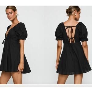 Princess Polly Blissful Mini Black Dress Size 6